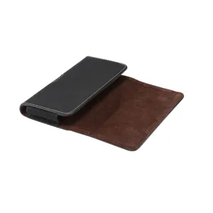 Funda de cinturón para teléfono móvil de cuero horizontal universal para hombres