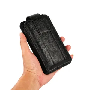 Universelle doppellagige Leder Handytasche Taillentasche Herren Gürtel Gürteltasche