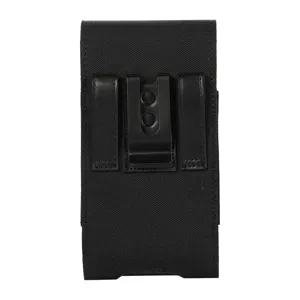 Schwarze Nylon Taktische Handyhalterung mit Metallclip Gürtelschlaufe Arbeit Outdoor