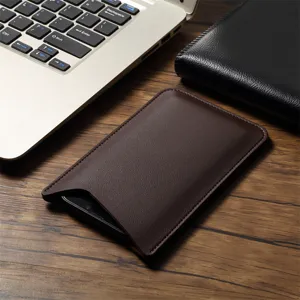 Ultra-thin PU leather slip-in mobile phone sleeve pouch portable protective bag details view