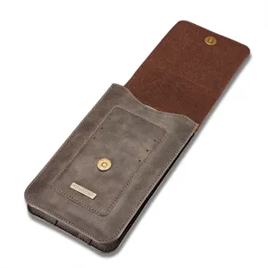 Leder Handytasche Gürteltasche mit Doppelschicht für 6.5 Zoll Smartphones Gürtel Clip.