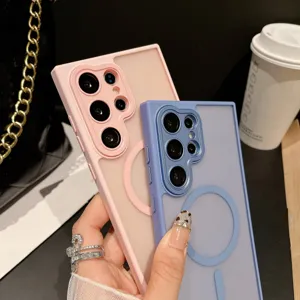 Magnetic Matte Phone Case for Samsung S25 Ultra S26U Galaxy A56 Shockproof Back Cover