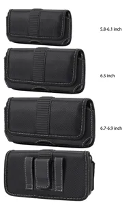 Men's Horizontal Nylon Phone Waist Pouch Belt Holster Durable Case for Outdoor Work