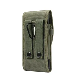 Étui de téléphone tactique militaire en nylon robuste étui ceinture universel vert
