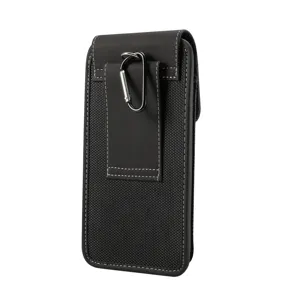 Herren Business Kunstleder Oxford Gewebe Handytasche Universal Gürtelschlaufe Hüfttasche Verschleißfeste Flap Handytasche Schutzhülle