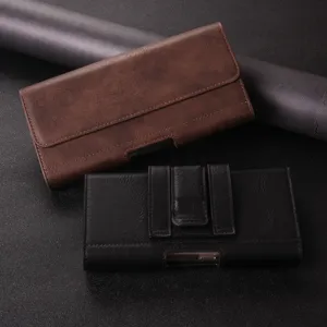 PU Leder Handytasche Gürtelclip Etui universelle Smartphone Schutzhülle Aufbewahrungstasche