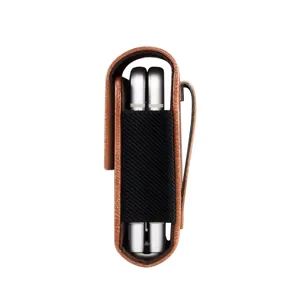 Leather Holster Case for Foldable Phones Pocket Pouch with Belt Clip Black Elastic Band
