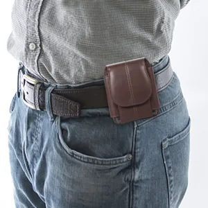 Funda de cinturón de cuero genuino estuche riñonera para Samsung Galaxy Z Flip3 5G teléfono