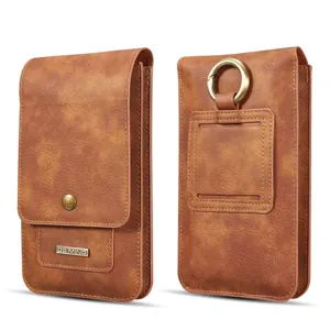 DG.MING Gran Funda Cinturón Teléfono 6.5 Pulgadas de Cuero Bolsa de Cintura para iPhone