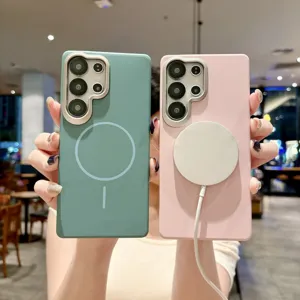 Magnetisch PC telefoonhoesje voor Samsung Ultra, huidvriendelijke finish, valbestendige hoes.