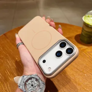 Magnetic PC Phone Case with Camera Protector Ring Compatible for Apple iPhone 15 16 Pro Max