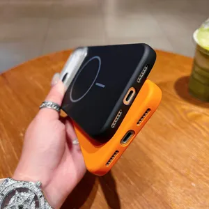 Detail view of the magnetic phone case featuring a slim ring, vibrant colors and precise cutouts.