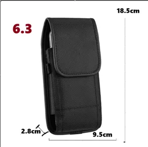 Étui de téléphone tactique universel sac de taille 6.3 pouces housse de protection noire