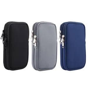 Doppelfach Taillentasche taktische Handytasche Nylon Neopren schwarz grau blau wasserdicht