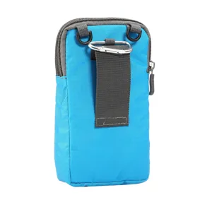 Universal canvas mobile phone waist pouch holster belt bag for 6.9 inch smartphones
