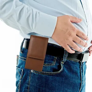 Men Universal Vertical PU Leather Belt Phone Holster Pouch Case 5.5-6.7 Inch Brown