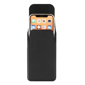 Waterproof nylon phone holster vertical waist pouch for daily carrying and outdoor sports.