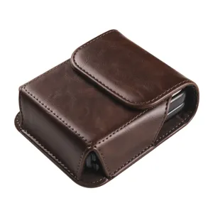Custodia per telefono in pelle marrone marsupio per smartphone pieghevole cover