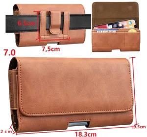 Herren Leder Handyholster Gürteltasche universal Smartphone Etui mit Kartenfach