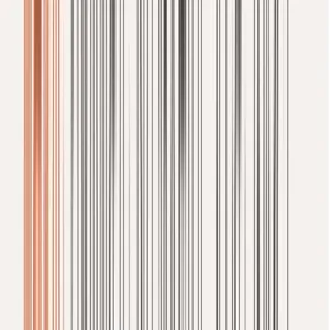 Vue détail de l'écharpe en soie présentant un élégant design à rayures verticales.