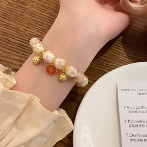 Bracciale in vetro con foglia d'oro in stile cinese retro gioielli accessori moda