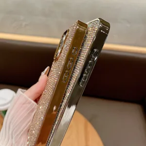 Cover telefono strass brillante protezione completa custodia lusso cristallo per donne
