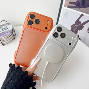 MagSafe magnetic phone case with slim waist, compatible with iPhone 16 Pro Max 15 14 protection.