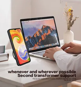 Μαγνητική θήκη τηλεφώνου και βάση για Realme, κομψός μαύρος σχεδιασμός με σταθερό κράτημα.