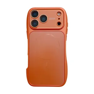 Compatible with iPhone MagSafe magnetic slim waist shockproof protective phone case orange