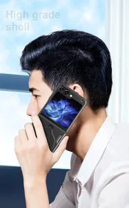 Magnetische Klapp-Handyhuelle mit Staender Detail fuer Samsung Galaxy Z Flip Serien.
