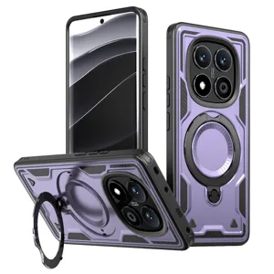 Custodia per telefono magnetica robusta con anello supporto cover protettiva antiurto.