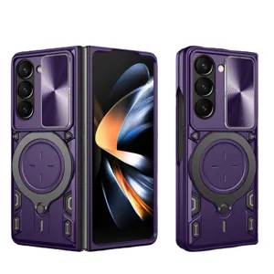 Robustes magnetisches Schutzcase für Samsung Galaxy Z Fold mit Ständer und Kameraschutz.