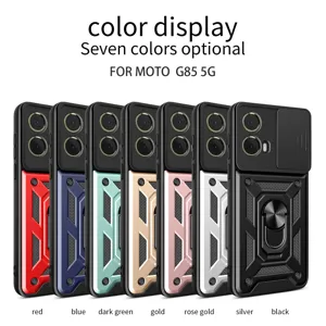 Θήκη προστασίας με δακτύλιο στήριξης για MOTO G85 5G, διαθέσιμη σε επτά διαφορετικά χρώματα.