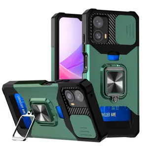 Θήκη προστασίας Motorola Moto G με συρόμενο κάλυμμα κάμερας θήκη καρτών και βάση δαχτυλιδιού.