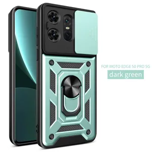 Ανθεκτική θήκη κινητού για Moto Edge 50 Pro 5G με κάλυμμα κάμερας και βάση