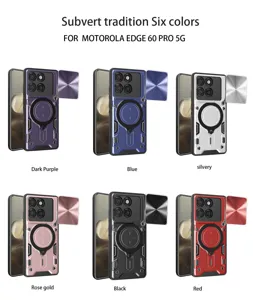Μαγνητική θήκη τηλεφώνου με στήριξη για Motorola Edge 60 Pro 5G σε έξι χρώματα.