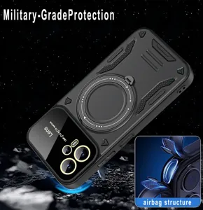 Fundas de teléfono magnéticas protectoras con soporte de anillo y cubierta de lente para Moto.