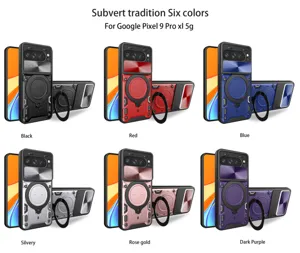 Magnetic Phone Case with Kickstand for Google Pixel 9 Pro XL 5G Rugged Cover