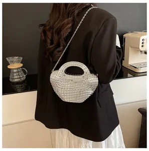 2025 New Women Acrylic Dumpling Bag Fashion Glossy Crossbody Shoulder Bag Chic Handbag