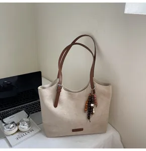 Vintage große Kapazität Tote Bag für Damen, lässige Pendler Umhängetasche stilvoll.
