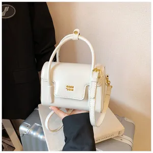 Sac à main élégant rétro pour femme en cuir PU poignée supérieure sac bandoulière tendance