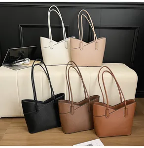 Detailed view of the stylish large capacity tote bags in multi-colors for women commuting daily.