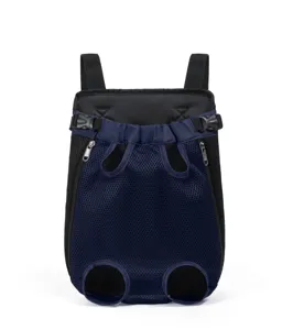 Breathable mesh pet carrier backpack for cats and small dogs front chest travel bag