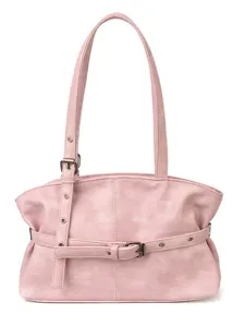 Borsa a spalla rosa da donna elegante borsa sotto ascella shopper per il lavoro quotidiano