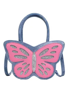 Lindo bolso cruzado de mezclilla con forma de mariposa para mujer estilo dulce bolso