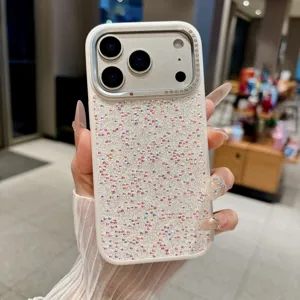 Luxury rhinestone glitter protective phone case compatible with Apple iPhone Pro models