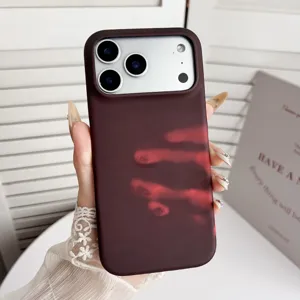 Thermisch van kleur veranderende telefoonhoes compatible met iPhone, beschermende harde achterkant.