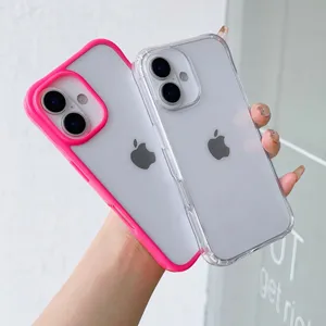 Zweifarbiges Acryl Handyhülle für das iPhone transparent stoßfeste Schutzhülle Stil