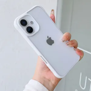 Zweifarbige Acryl Anti-Sturz Schutzhülle kompatibel mit iPhone 17 Pro Max 15 16 SE