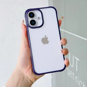 Zweifarbiges Acryl Schutzhülle kompatibel mit iPhone, klare Rückseite, stoßfest.